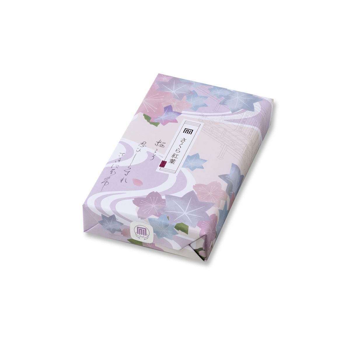 仏事包装 さくら紅葉 むらさき 化粧箱K (6袋)