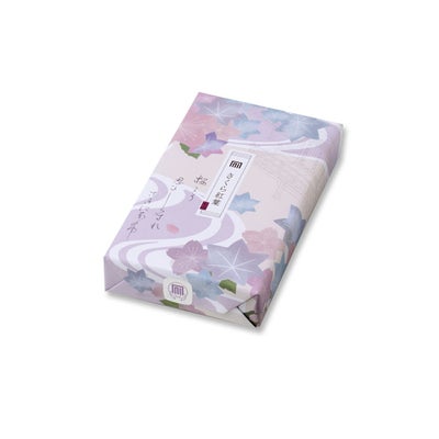 仏事包装 さくら紅葉 むらさき 化粧箱K (6袋)