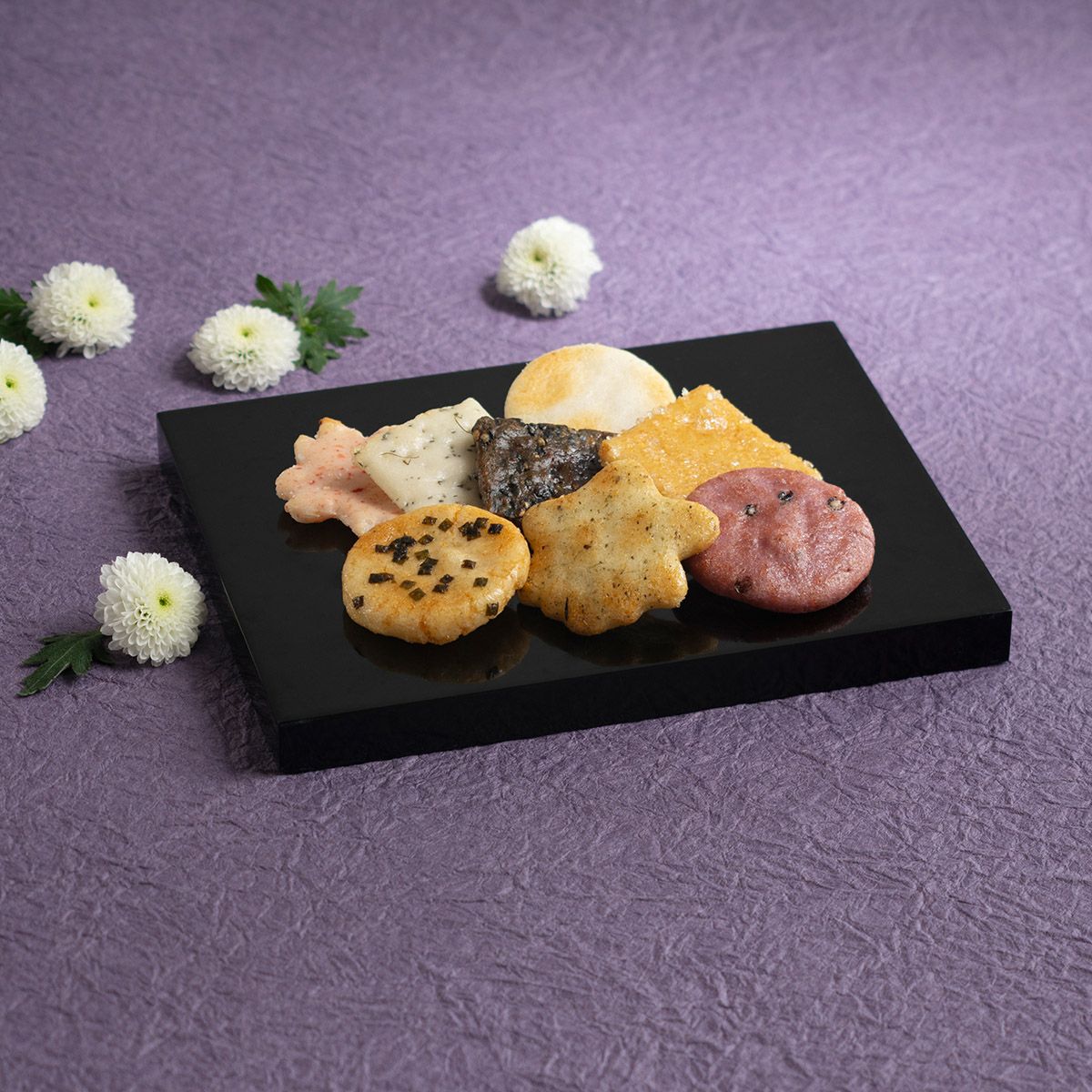 仏事包装 さくら紅葉 むらさき 化粧箱K (6袋)